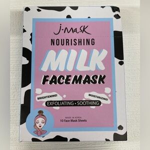 J-Mask K Beauty Nourishing Milk Face Mask pack of 10 NWT